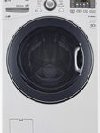 LG - TurboWash 4.3 Cu. Ft. 12-Cycle High-Efficiency Steam Front-Loading Washer - White