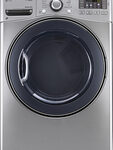 LG - TrueSteam 7.4 Cu. Ft. 12-Cycle Electric Dryer with Steam - Graphite Steel