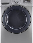 LG - TrueSteam 7.4 Cu. Ft. 12-Cycle Steam Gas Dryer - Graphite Steel