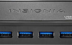 Insignia™ - 4-Port USB 3.0 Hub - Black