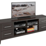 CorLiving - TV Stand for Most Flat-Panel TVs Up to 80" - Espresso