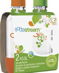SodaStream - 0.5L Carbonating Bottles (2-Pack) - Orange/Green