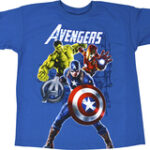 Marvel - Avengers Group Shot Children's T-Shirt (Large/Extra-Large) - Turquoise