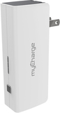 myCharge - AMP PRONG Portable Power Bank - White - Image 1