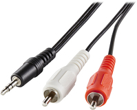 Insignia™ - 6' Stereo-to-RCA Audio Cable - Black - Image 1