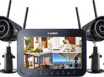Lorex - 4-Channel, 4-Camera Indoor/Outdoor Wireless Surveillance System - Black