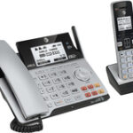 AT&T - TL86103 DECT 6.0 Expandable Corded Phone with Digital Answering System - Silver/Black