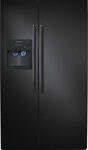 Frigidaire - 22.6 Cu. Ft. Side-by-Side Refrigerator with Thru-the-Door Ice and Water - Ebony Black