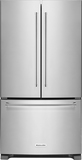 KitchenAid - 20.0 Cu. Ft. French Door Counter-Depth Refrigerator - Stainless Steel - Image 1