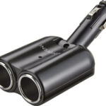 Insignia™ - Vehicle Power Adapter Splitter - Black