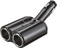 Insignia™ - Vehicle Power Adapter Splitter - Black - Image 1