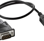 Insignia™ - 1.3' USB-to-RS-232 (DB9) PDA/Serial Adapter Cable - Black
