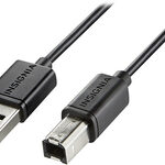 Insignia™ - 6' USB 2.0 A-Male-to-B-Male Cable - Black