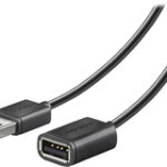 Insignia™ - 12' USB 2.0 A-Male-to-A-Female Extension Cable - Black