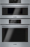 Bosch - 800 Series 30" Single Electric Convection Wall Oven with Built-In Microwave - Stainless Steel