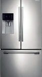 Samsung - 24.6 Cu. Ft. French Door Refrigerator with Thru-the-Door Ice and Water - Stainless Platinum