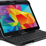 Logitech - Keyboard Folio Case for Samsung Galaxy Tab 4 10.1 - Black