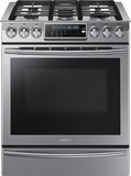 Samsung - 30" Self-Cleaning Slide-In Gas Convection Range - Stainless Steel