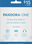 Pandora - 3-Month Pandora One Subscription Card