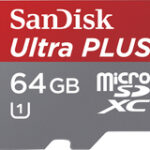 SanDisk - Ultra Plus 64GB microSDXC Class 10 UHS-1 Memory Card - Red/Gray