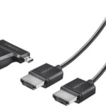 Insignia™ - 6' HDMI Cable and T-Adapter - Matte Black