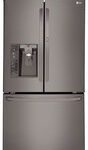 LG - 29.6 Cu. Ft. Door-in-Door French Door Refrigerator - Black Stainless Steel