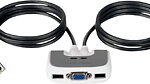 IOGEAR - 2-Port USB KVM Switch with Cables