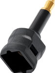 AudioQuest - Toslink-to-3.5mm Mini Optical Adapter - Black
