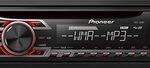 Pioneer - CD - Car Stereo Receiver - Black/Red