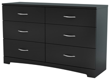 South Shore - Step One Collection 6-Drawer Dresser - Pure Black