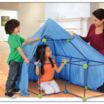 Discovery Kids - Build and Play 77-Piece Construction Fort Set - Blue