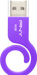 PNY - Monkey Tail Attaché 16GB USB 2.0 Type A Flash Drive - Purple