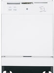 GE - 25" Convertible Portable Dishwasher - White-on-White