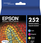 Epson - 252 4-Pack Ink Cartridges - Black/Cyan/Magenta/Yellow