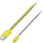 Modal - Apple MFi Certified 4' Twist Lightning Cable - Gray/Yellow