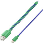 Modal - Apple MFi Certified 4' Twist Lightning Cable - Blue/Green