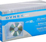 Dynex™ - 50-Pack Clear Slim Jewel Cases