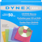 Dynex™ - 50-Pack Color CD/DVD Sleeves - Assorted