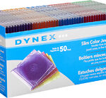 Dynex™ - 50-Pack Color Slim Jewel Cases - Assorted