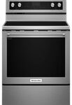 KitchenAid - 6.4 Cu. Ft. Self-Cleaning Freestanding Electric Convection Range - Stainless Steel