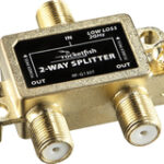 Rocketfish™ - 2-Way Coaxial Splitter - Gold