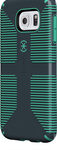 Speck - CandyShell Grip Case for Samsung Galaxy S 6 Edge Cell Phones - Charcoal Gray/Dragon Green