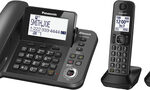 Panasonic - DECT 6.0 Expandable Cordless Phone System with Digital Answering System - Black