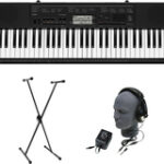 Casio - Portable Keyboard with 61 Touch-Sensitive Keys - Black