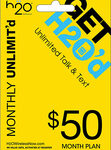 H2O - $50 Top-Up Card - Yellow