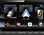 Kenwood - 7" - CD/DVD - Built-In Bluetooth - Built-In HD Radio - Android Auto - Apple® CarPlay - In Dash Receiver - Black