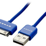 Dynex™ - Apple MFi Certified 3' USB-to-Apple® 30-Pin Charge-and-Sync Cable - Sapphire