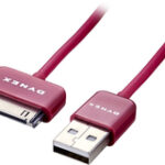 Dynex™ - Apple MFi Certified 3' USB-to-Apple® 30-Pin Charge-and-Sync Cable - Ruby