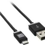 Platinum - 4' Micro USB Charge-and-Sync Cable - Black/Chrome