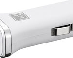 Platinum - USB Vehicle Charger - White/Chrome